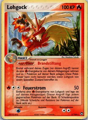 Pokémon-Karte Lohgock 5/108 EX Power Keepers