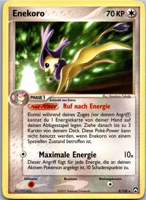 Pokémon-Karte Enekoro 8/108 EX Power Keepers