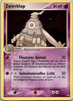 Pokémon-Karte Zwirrklop 14/108 EX Power Keepers