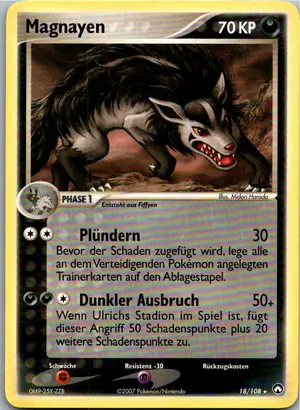 Pokémon-Karte Magnayen 18/108 EX Power Keepers