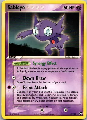 Pokémon-Karte Sableye Zobiris 22/108 EX Power Keepers