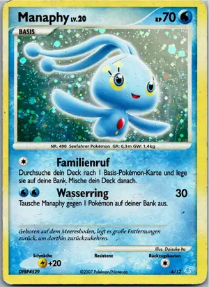 Pokémon-Karte Manaphy 4/12 DP trainer Kit (Manaphy)