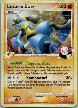 Pokémon-Karte Lucario 8/111 Aufstieg der Rivalen