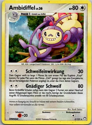 Pokémon-Karte Ambidiffel 3/123 Geheimnisvolle Schätze