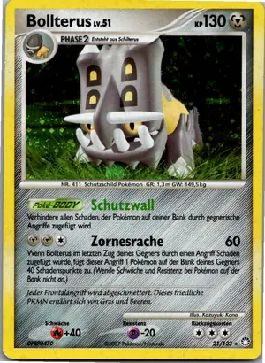 Pokémon-Karte Bollterus 21/123 Geheimnisvolle Schätze