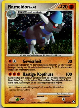 Pokémon-Karte Rameidon 33/123 Geheimnisvolle Schätze