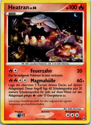 Pokémon-Karte Heatran 3/99 Arceus