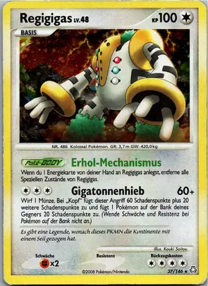Pokémon-Karte Regigigas 37/146 Erwachte Legenden