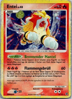Pokémon-Karte Entei 4/132 Rätselhafte Wunder