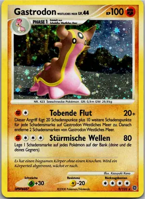 Pokémon-Karte Gastrodon Westliches Meer 9/132 Rätselhafte Wunder