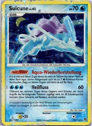 Pokémon-Karte Suicune 19/132 Rätselhafte Wunder