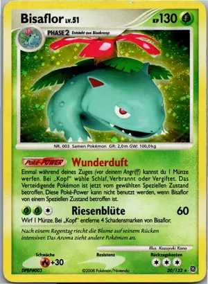 Pokémon-Karte Bisaflor 20/132 Rätselhafte Wunder
