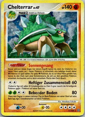 Pokémon-Karte Chelterrar 11/100 Sturmtief