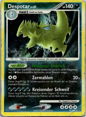 Pokémon-Karte Despotar 30/100 Sturmtief