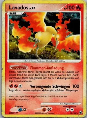 Pokémon-Karte Lavados 10/100 Majestätischer Morgen