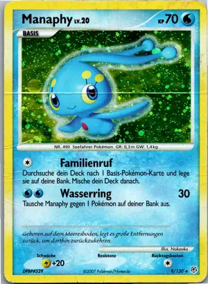 Pokémon-Karte Manaphy 9/130 Diamant & Perl