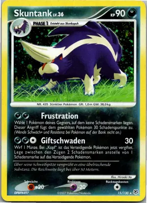 Pokémon-Karte Skuntank 15/130 Diamant & Perl