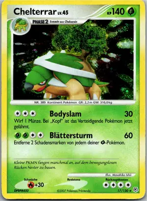 Pokémon-Karte Chelterrar 17/130 Diamant & Perl