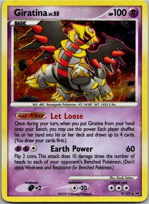 Pokémon-Karte Giratina 9/127 Platin