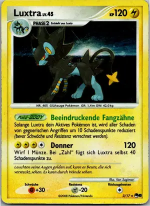 Pokémon-Karte Luxtra 3/17 POP Series 8