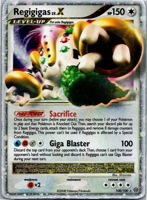 Pokémon-Karte Regigigas Lv.X 100/100 Sturmtief