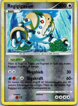 Pokémon-Karte Regigigas 9/100 Sturmtief