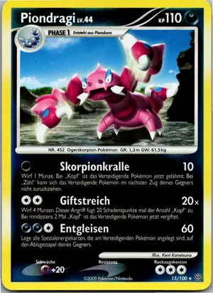 Pokémon-Karte Piondragi 15/100 Sturmtief