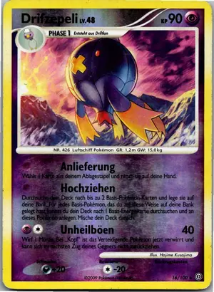 Pokémon-Karte Drifzepeli 16/100 Sturmtief
