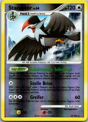 Pokémon-Karte Staraptor 27/100 Sturmtief