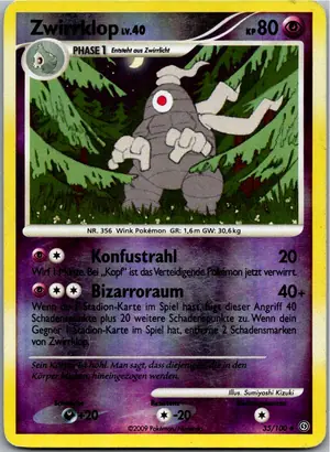 Pokémon-Karte Zwirrklop 35/100 Sturmtief