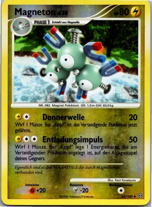 Pokémon-Karte Magneton 43/100 Sturmtief