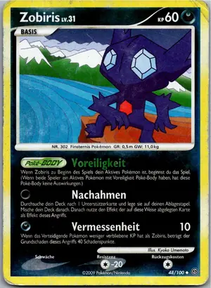 Pokémon-Karte Zobiris 48/100 Sturmtief