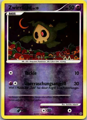 Pokémon-Karte Zwirrlicht 60/100 Sturmtief