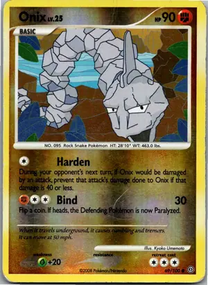 Pokémon-Karte Onix 69/100 Sturmtief
