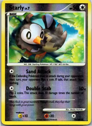 Pokémon-Karte Starly Staralili 75/100 Sturmtief