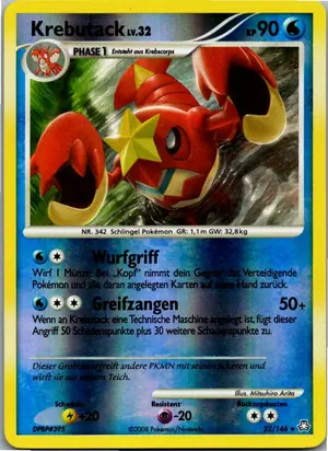 Pokémon-Karte Krebutack 22/146 Erwachte Legenden