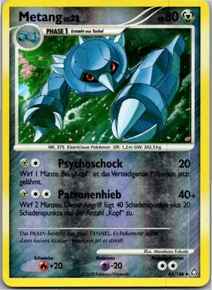 Pokémon-Karte Metang 65/146 Erwachte Legenden