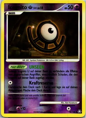 Pokémon-Karte Icognito U 78/146 Erwachte Legenden