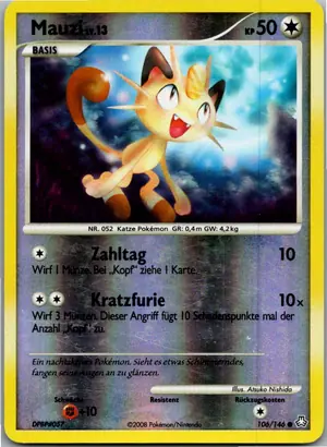 Pokémon-Karte Mauzi 106/146 Erwachte Legenden