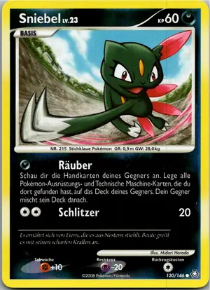 Pokémon-Karte Sniebel 120/146 Erwachte Legenden