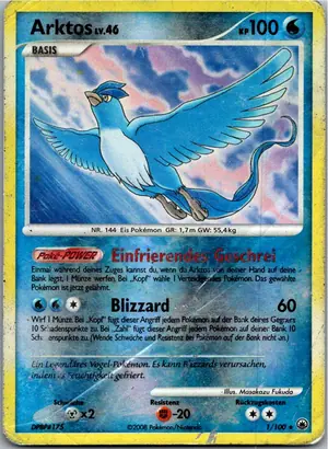 Pokémon-Karte Arktos 1/100 Majestätischer Morgen