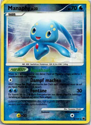 Pokémon-Karte Manaphy 8/100 Majestätischer Morgen