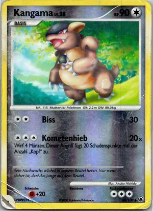 Pokémon-Karte Kangama 38/100 Majestätischer Morgen