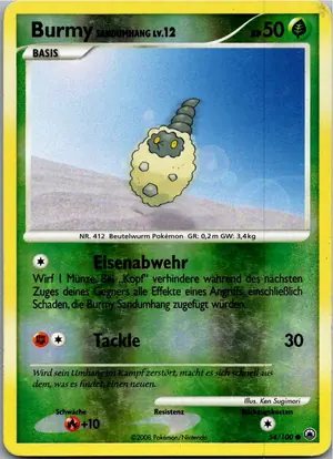 Pokémon-Karte Burmy Sandumhang 54/100 Majestätischer Morgen