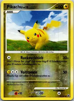 Pokémon-Karte Pikachu 70/100 Majestätischer Morgen