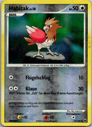 Pokémon-Karte Habitak 74/100 Majestätischer Morgen