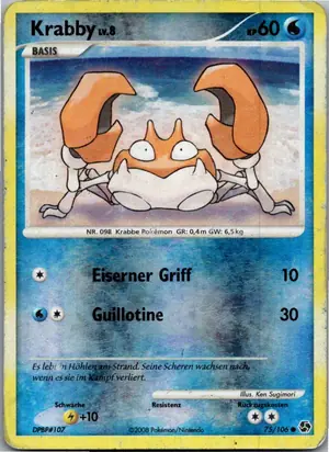 Pokémon-Karte Krabby 75/106 Epische Begegnungen