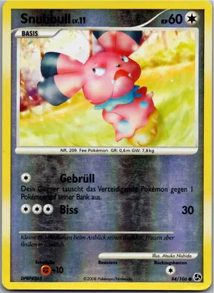 Pokémon-Karte Snubbull 84/106 Epische Begegnungen
