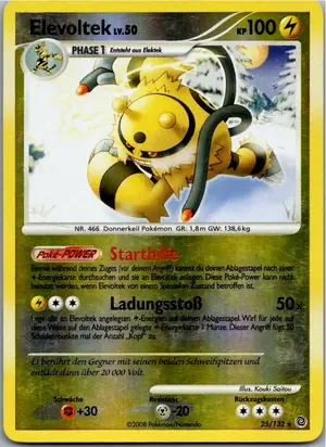 Pokémon-Karte Elevoltek 25/132 Rätselhafte Wunder