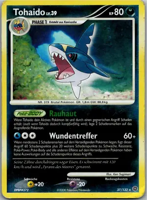 Pokémon-Karte Tohaido 37/132 Rätselhafte Wunder
